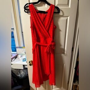 Tommy Hilfiger Coral High Low Wrap Dress